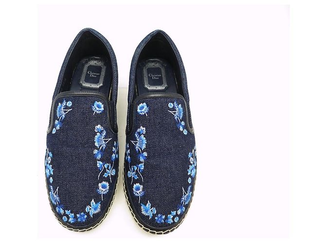 NUOVE SCARPE DIOR ESPADRILLES PRAIRIE 36.5 IT 37 37.5 FR DENIM Blu navy - vista 8