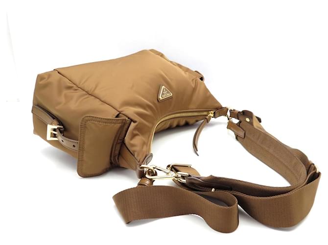 NUOVA BORSA A SPALLA PRADA EXPLORE 1BC264 RE-NYLON Marrone - vista 4
