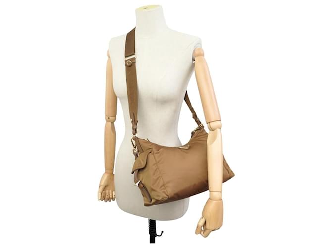 NUOVA BORSA A SPALLA PRADA EXPLORE 1BC264 RE-NYLON Marrone - vista 5