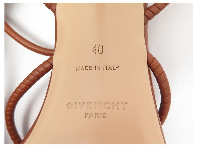 SANDALI CON TACCO GIVENCHY A CIABATTA CON STRAP IN PELLE MARRONE MULES 40 BROWN HEELS - vista 8