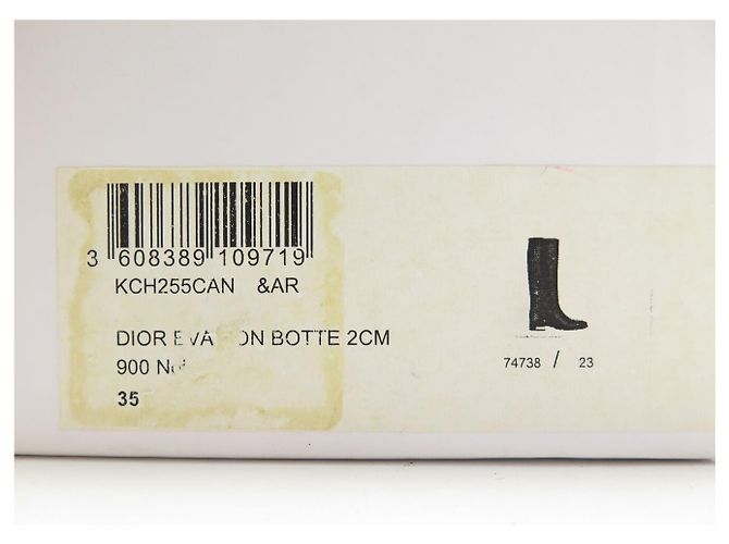 NUEVAS BOTAS CHRISTIAN DIOR BOTTES EVASION 35 CUERO CANNAGE KCH255CAN - vista 12
