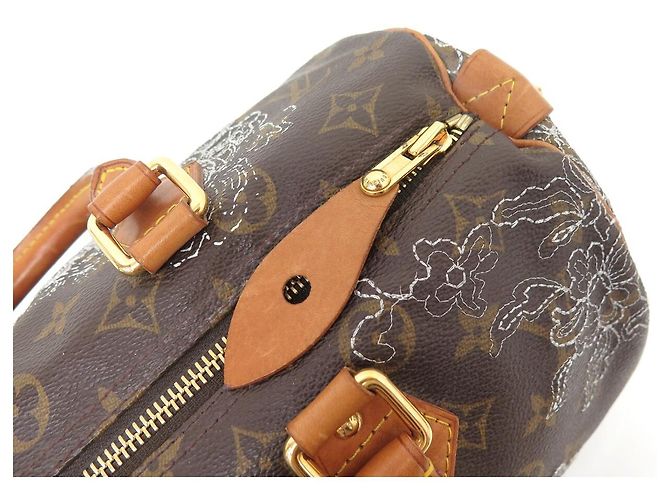 BORSA LOUIS VUITTON SPEEDY 30 MONOGRAM DENTELLE M95398 EDIZIONE LIMITATA Marrone - vista 10