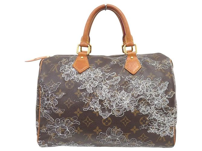 BORSA LOUIS VUITTON SPEEDY 30 MONOGRAM DENTELLE M95398 EDIZIONE LIMITATA Marrone - vista 2
