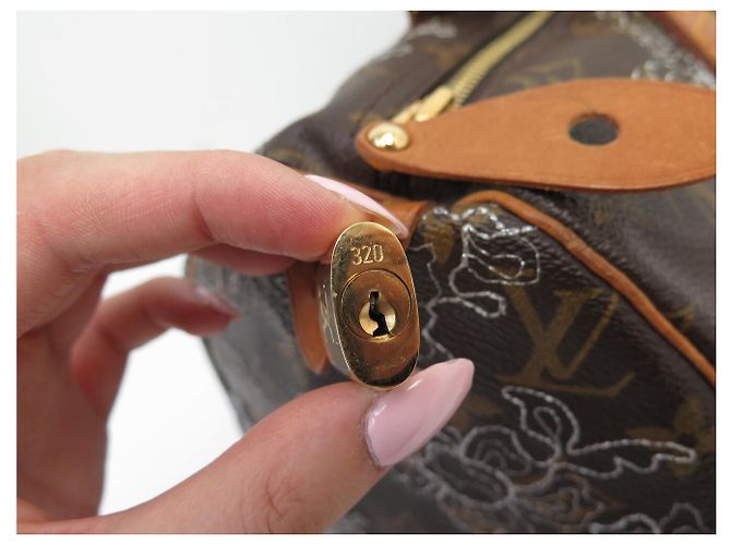 BORSA LOUIS VUITTON SPEEDY 30 MONOGRAM DENTELLE M95398 EDIZIONE LIMITATA Marrone - vista 4