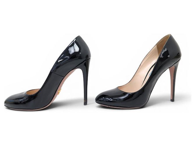 PRADA Pumps 39 Schwarzes Lackleder Schuhe - Ansicht 2