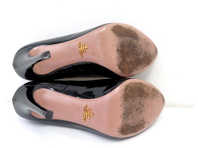 PRADA Pumps 39 Schwarzes Lackleder Schuhe - Ansicht 6
