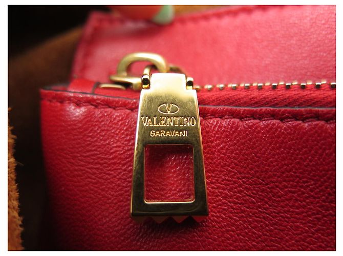 BORSA A SPALLA VALENTINO VSRING IN PELLE GRANULATA Marrone - vista 13