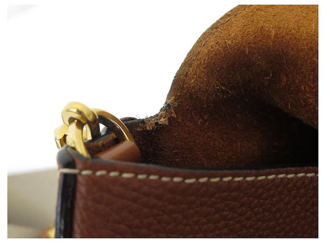 BORSA A SPALLA VALENTINO VSRING IN PELLE GRANULATA Marrone - vista 18