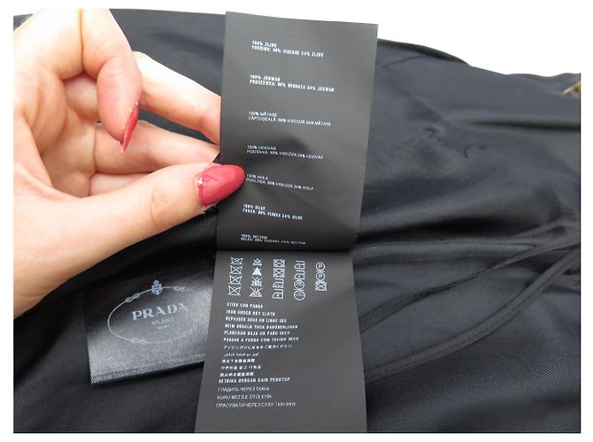 Etiquette NEUES PRADA P32M2 L 42 IT 38 40 FR M SEIDENKLEID OLIVENGRÜN - Ansicht 13