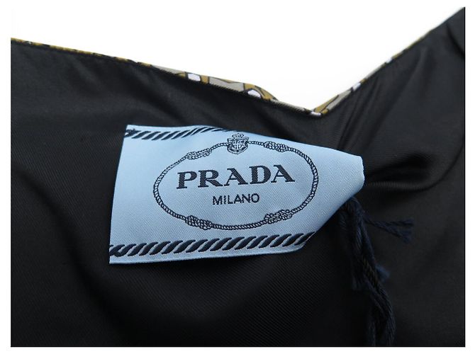 Etiquette NEUES PRADA P32M2 L 42 IT 38 40 FR M SEIDENKLEID OLIVENGRÜN - Ansicht 5