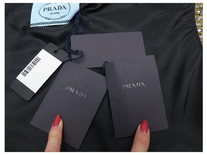 Etiquette NEUES PRADA P32M2 L 42 IT 38 40 FR M SEIDENKLEID OLIVENGRÜN - Ansicht 6