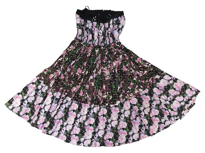 NUOVO ABITO GIVENCHY IN POPELINE A FIORI 14P2024 M 38 COTONE MULTICOLORE - vista 3