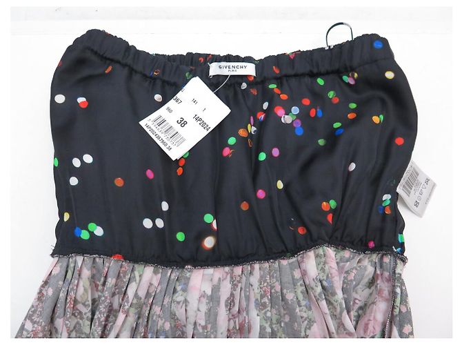 NUOVO ABITO GIVENCHY IN POPELINE A FIORI 14P2024 M 38 COTONE MULTICOLORE - vista 4
