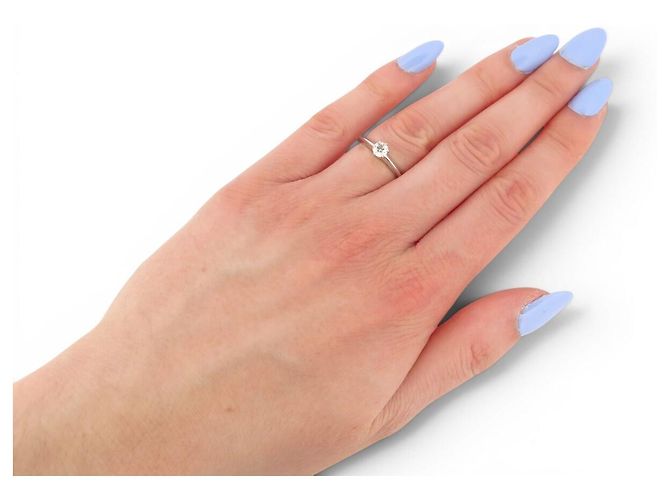 TIFFANY & CO DIAMANT SOLITÄR RING 0.27CT IN PLATIN GRÖSSE 49 ZERTIFIKAT - Ansicht 6