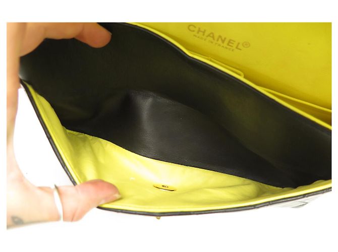 Timeless BOLSO CHANEL CLASSIC 11.12 MEDIUM A01112 CUERO MATELASSÉ NEGRO - vista 13