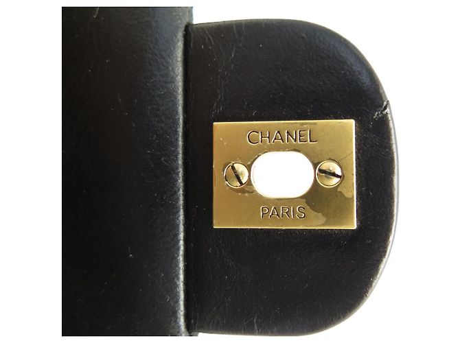 Timeless BOLSO CHANEL CLASSIC 11.12 MEDIUM A01112 CUERO MATELASSÉ NEGRO - vista 9