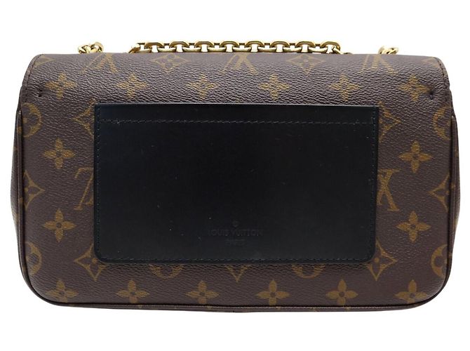 BORSA LOUIS VUITTON MARCEAU M46126 IN TELA MONOGRAM & PELLEGRO NERO Marrone - vista 2