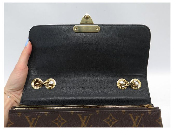 BORSA LOUIS VUITTON MARCEAU M46126 IN TELA MONOGRAM & PELLEGRO NERO Marrone - vista 7