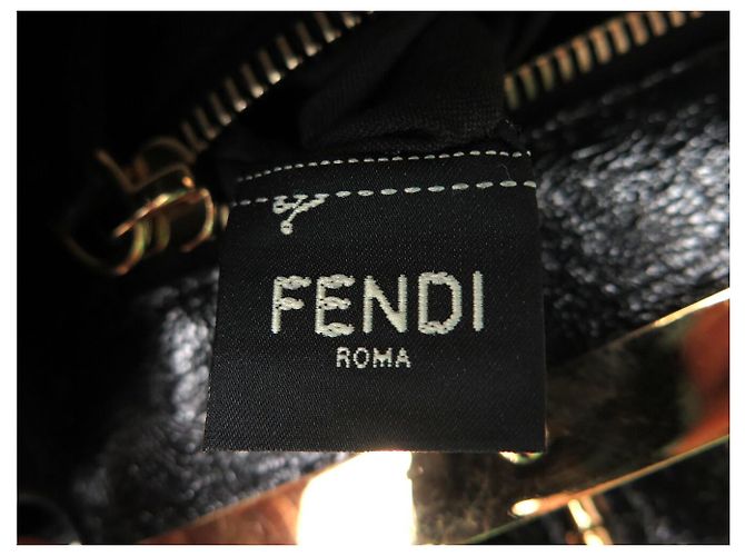 BORSA FENDI PEEKABOO MEDIUM 8BN290 PELLE INvecchiata NERA TRACULLA Nero - vista 15