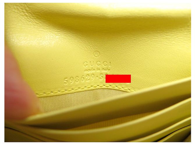 PORTAFOGLIO GUCCI GG MARMONT PM 598629 IN PELLE GIALLA Giallo - vista 9