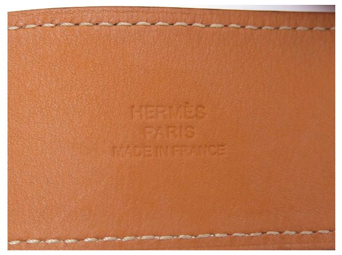 Hermès NUOVO BRACCIALE HERMES DE FORCE IN PELLE BARENIA T18 20 MANCHETTE CUFF BANGLE Marrone - vista 5