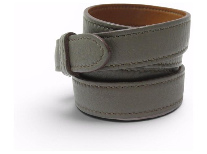 Hermès NEUES HERMES ETRIVIERE ARMBAND 4 SCHLINGEN T15.5 BIS 17 GRAUES LEDER ODER GÜRTEL T71 - Ansicht 3