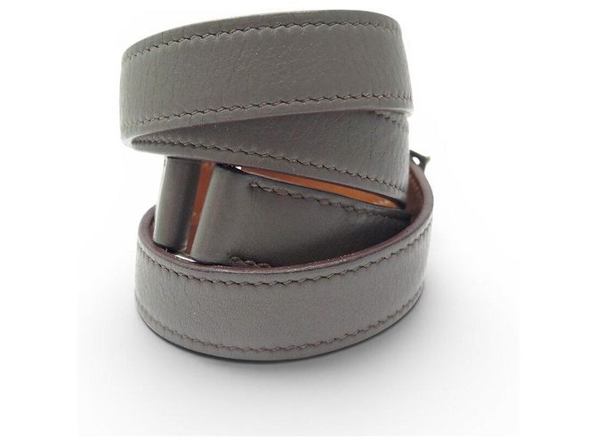Hermès NEUES HERMES ETRIVIERE ARMBAND 4 SCHLINGEN T15.5 BIS 17 GRAUES LEDER ODER GÜRTEL T71 - Ansicht 4
