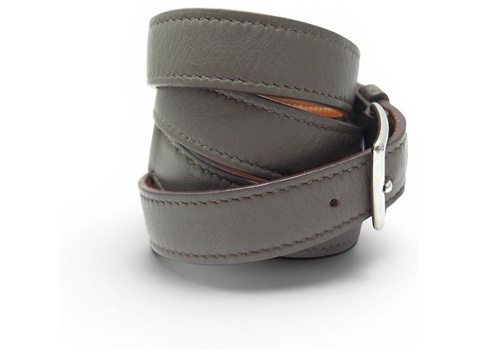 Hermès NEUES HERMES ETRIVIERE ARMBAND 4 SCHLINGEN T15.5 BIS 17 GRAUES LEDER ODER GÜRTEL T71 - Ansicht 5