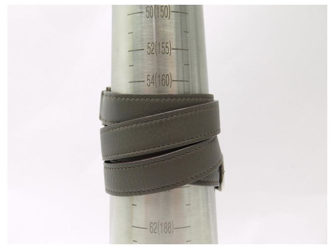 Hermès NEUES HERMES ETRIVIERE ARMBAND 4 SCHLINGEN T15.5 BIS 17 GRAUES LEDER ODER GÜRTEL T71 - Ansicht 8