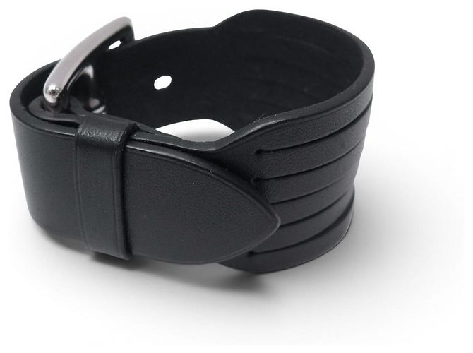 Hermès NUOVO BRACCIALE HERMES FORCE MANICOTTO FIBBIA PELLE VACCA HUNTER Nero - vista 3