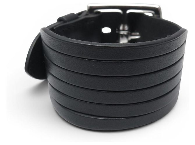Hermès NUOVO BRACCIALE HERMES FORCE MANICOTTO FIBBIA PELLE VACCA HUNTER Nero - vista 4