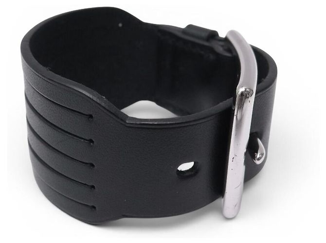 Hermès NUOVO BRACCIALE HERMES FORCE MANICOTTO FIBBIA PELLE VACCA HUNTER Nero - vista 5