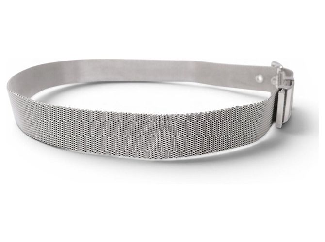 Hermès SELENE HERMES ETRIVIERE SILBERMETALL VENETIANISCHES GLIED T90 SILVER BELT - Ansicht 4