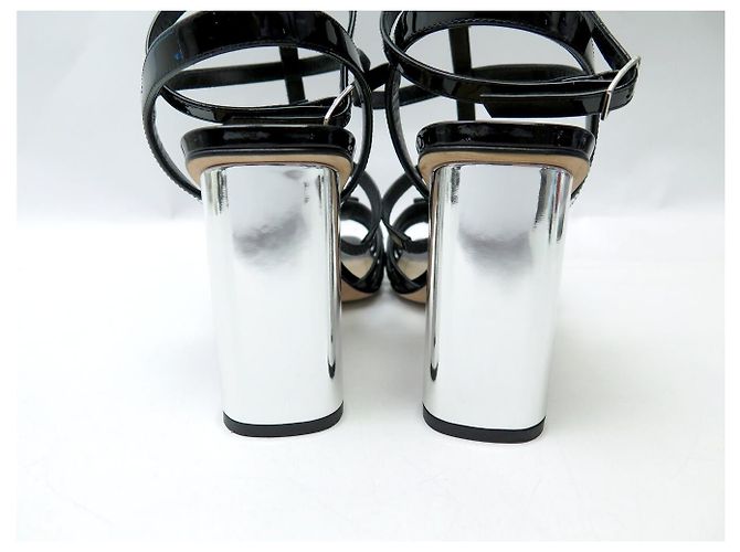 NUOVE SANDALI CHRISTIAN DIOR LA PARISIENNE 38.5 PELLE NERA - vista 5