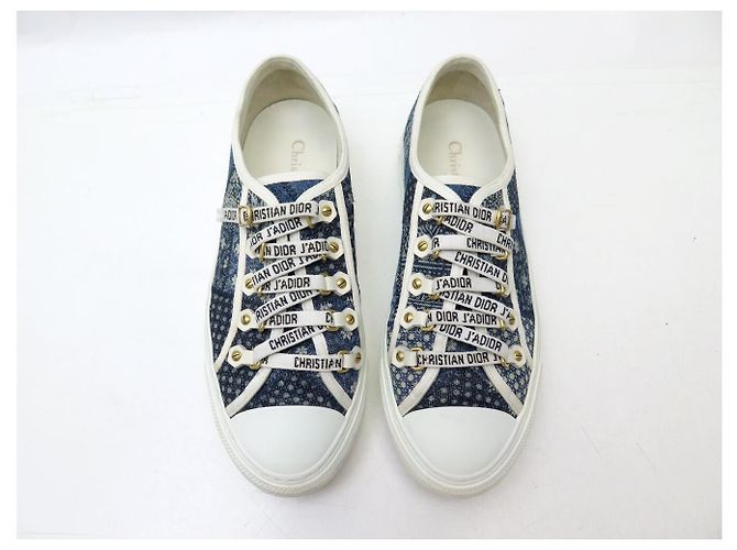 SNEAKERS CHRISTIAN DIOR WALK'N PATCHWORK DENIM 38 BLU - vista 6