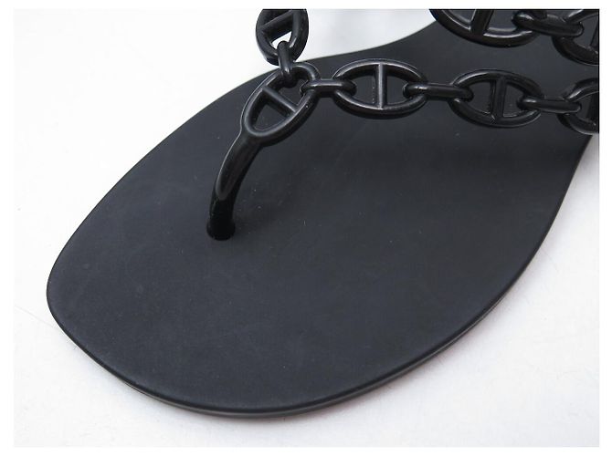 Hermès SANDALIAS HERMES ISLAND BEACH H241051ZV02 CHANCLOS ANCHOR CHAIN SHOES Negro - vista 11