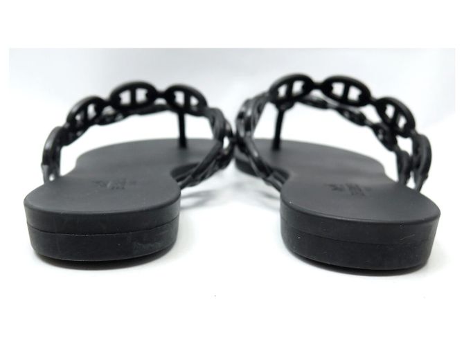 Hermès SANDALIAS HERMES ISLAND BEACH H241051ZV02 CHANCLOS ANCHOR CHAIN SHOES Negro - vista 5