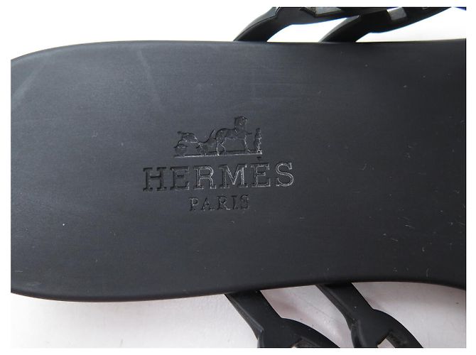 Hermès SANDALIAS HERMES ISLAND BEACH H241051ZV02 CHANCLOS ANCHOR CHAIN SHOES Negro - vista 7