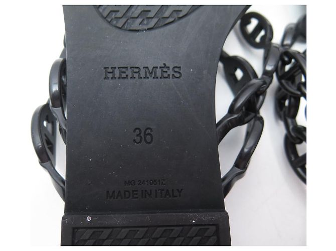 Hermès SANDALIAS HERMES ISLAND BEACH H241051ZV02 CHANCLOS ANCHOR CHAIN SHOES Negro - vista 9