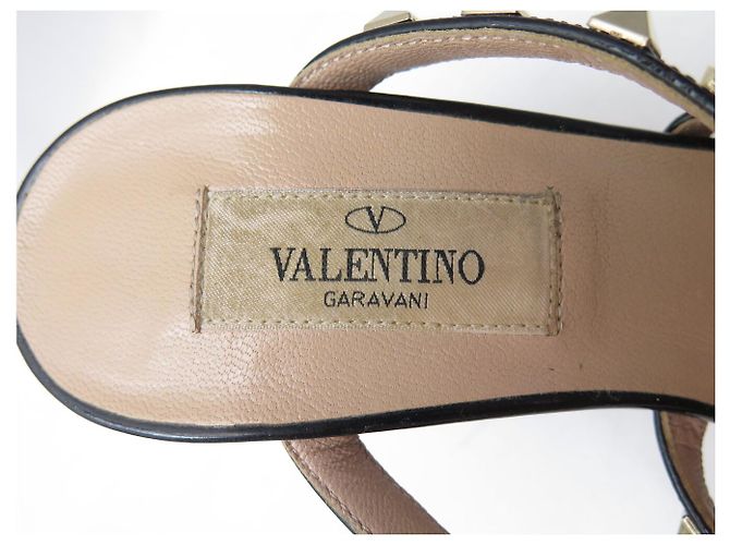 VALENTINO ROCKSTUD 36 37 FR Lackleder-Sandaletten mit Absatz SCHUHE Schwarz - Ansicht 9