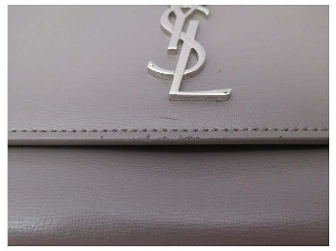 BORSA SAINT LAURENT SUNSET MEDIUM 442906 IN PELLE A SPALLA Grigio - vista 14