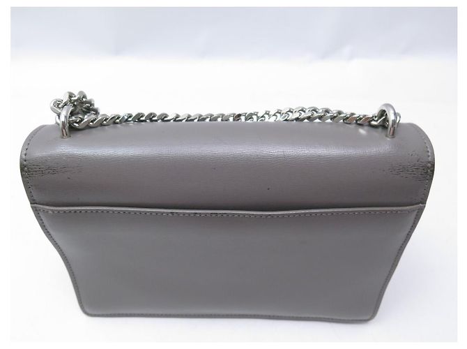 BORSA SAINT LAURENT SUNSET MEDIUM 442906 IN PELLE A SPALLA Grigio - vista 15
