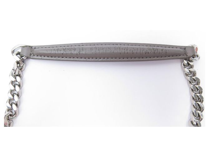 BORSA SAINT LAURENT SUNSET MEDIUM 442906 IN PELLE A SPALLA Grigio - vista 18