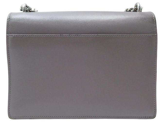 BORSA SAINT LAURENT SUNSET MEDIUM 442906 IN PELLE A SPALLA Grigio - vista 2
