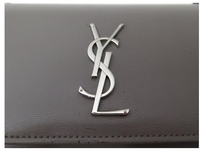BORSA SAINT LAURENT SUNSET MEDIUM 442906 IN PELLE A SPALLA Grigio - vista 4