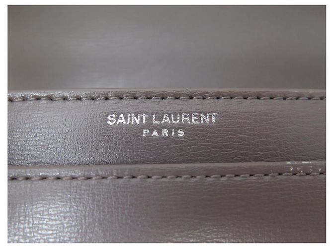 BORSA SAINT LAURENT SUNSET MEDIUM 442906 IN PELLE A SPALLA Grigio - vista 6