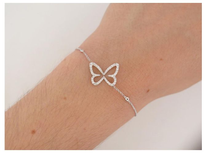 BRACCIALE MESSIKA BUTTERFLY DIAMANTI IN ORO BIANCO 18K 2.3G GOLD DIAMONDS BANGLE - vista 9