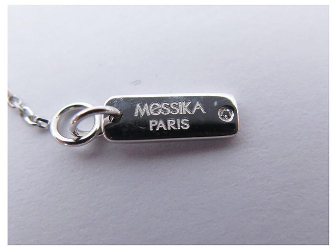 NUOVO COLLANA MESSIKA BUTTERFLY PM DIAMANTI 0.58CT ORO BIANCO 18K 3.6G Argento - vista 8