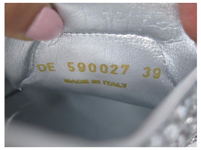 NEUE SAINT LAURENT ANDY GLITTER 590027 SNEAKER SCHUHE 39 Silber - Ansicht 13