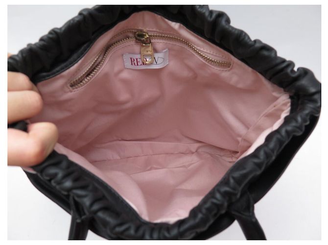 BORSA TOTE RED VALENTINO IN PELLE NERA CON NODO Nero - vista 6